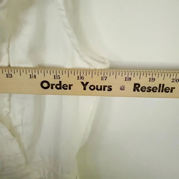 Free People Sun Valley Jumpsuit Womens Sz 2 White Sleeveless Cotton Denim Ruffle - Picture 13 of 16